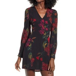 Nordstrom Leith v neck floral mini dress - new with tags
